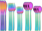 20 Pieces Silverware Set 304 Stainless Steel, Healthy & Eco-Friendly Silver by Uniturcky