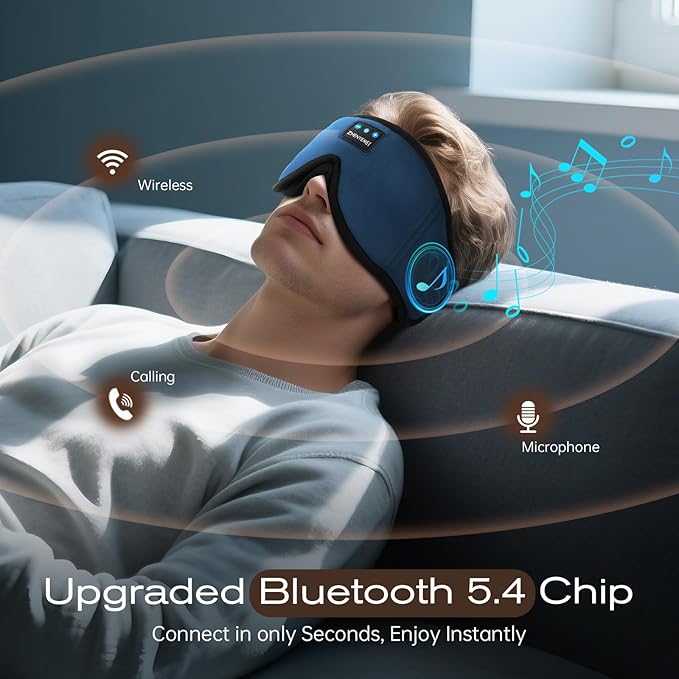 3D Sleep Mask with Bluetooth Headphones, Sleeping Headphones - Image 5