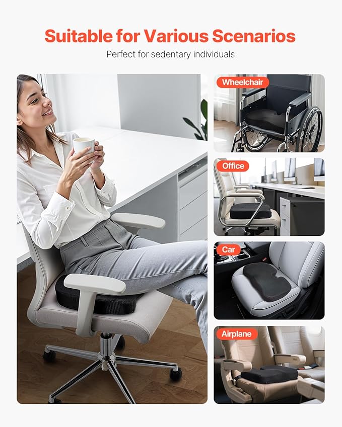 VEVOR Seat Cushion, Memory Foam Seat Chair Cushion - Image 6