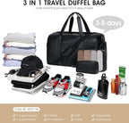 Wogarl 3PCS Leather Weekender Bag - Image 3