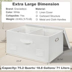 75 Quarts Extra Large Decorative Storage Bins - Image 2