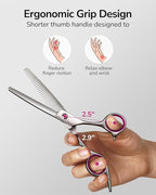 ULG Hair Thinning Scissors Professional Barber’s Texturizing Teeth Shears for Hairdressing, Salon and Home Use Thinning Shears for Hair Cutting, Made of Japanese Stainless Steel, 6.5 inch