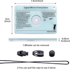 Jetec 2 Pieces Survival Reflective Mirror 2 x 3 Inch Send Remotely PFD Mirrors - Image 3