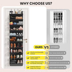 Over the Door Shoe Organizer for Closet, Shoes Rack - Image 7