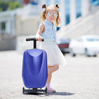 20" Scooter Suitcase for Kids, 2-in-1 Ride On Luggage - Image 9