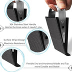 Shackcom Rubber Door Stopper Wedge, 6 Pack Black Heavy Duty Door Stop Suitable - Image 3