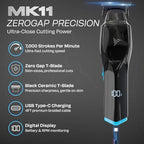 HUMMINGBIRD Pro Series Hair Clippers and Trimmer Set – 9,000 RPM Brushless Motor, DLC Blade, Zero-Gapped T-Blade Trimmer, Cordless USB-C Rechargeable, Super Torque, Carry Case, Professional Barber Kit