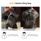 K&F CONCEPT Camera Sling Bag Crossbody Bag Hardshell Camera Shoulder Backpack - Image 2