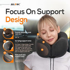 MLVOC Travel Pillow 100% Pure Memory Foam Neck Pillow, Comfortable & Breathable - Image 2