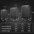 Samsonite Omni 2 Hardside Expandable Spinner Wheel Luggage, Checked Medium 24 in - Image 9