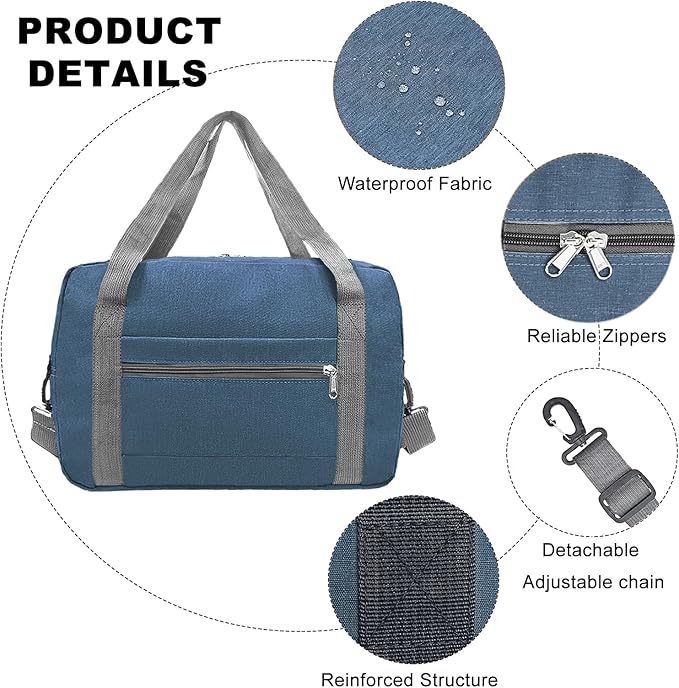 Foldable Carry on Luggage Bag 22x14x9 Personal Item Bag - Image 4