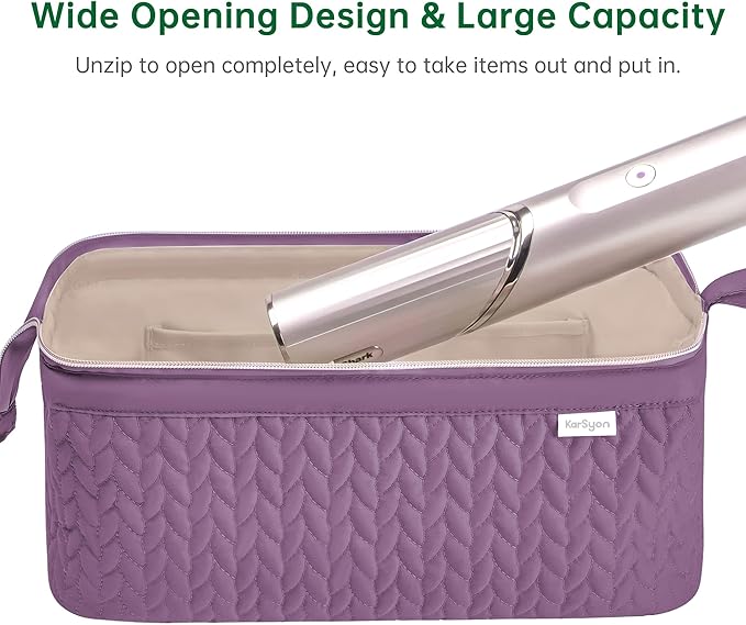 Shark Flex Style Case for Dy son Airwrap Hair Dryer Brush Revlon Hair Tools Travel Bag Carrying Case Flat Curling Iron Organizer (Purple)
