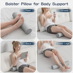 Neck Roll Pillow, Memory Foam Neck Support Pillows, Round Neck Pillows - Image 2