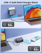 USB C Charger 200W USB Charging Block, 6 Ports GaN IV Foldable Wall Charger - Image 5