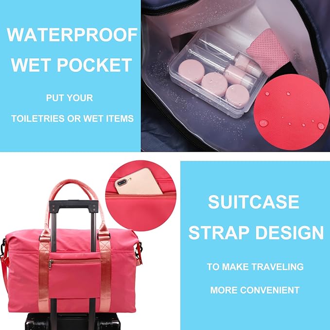 Travel Duffle Bag, Waterproof Sport Tote Gym Bag - Image 4