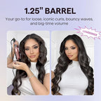 Wavytalk 5 in 1 Curling Iron Set with Curling Brush and 4 Interchangeable Ceramic Curling Wand (0.35"-1.25”), Wand Curling Iron Instant Heat Up, Dual Voltage Hair Curler