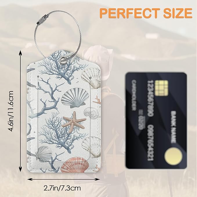 Tropical Seashells Summer 3 Pack Luggage Tags - Image 2
