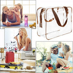 2Pcs Crystal Clear PVC Travel Toiletry Bag Kit - Image 5