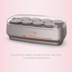 INFINITIPRO BY CONAIR Ceramic Flocked Hot Rollers for Long, Medium, and All Hair - Hair Curler - Hair Roller Clips Included - 2 inch Rollers