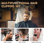 Professional Hair Clipper Set for Men, Barber Kit Clipper and Trimmer Set, Electric Foil Shavers for Men with Travel Case