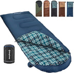 KingCamp Sleeping Bag for Adults, Cold Weather & Warm XL Big and Tall Flannel by KingCamp