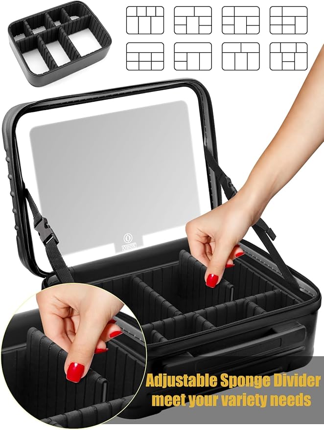Kalolary Travel Makeup Train Cases, Makeup Bag - Image 2