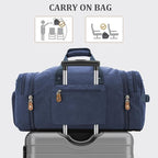 Gonex Canvas Duffle Bag 60L Travel Duffel Overnight Weekend Bag - Image 7