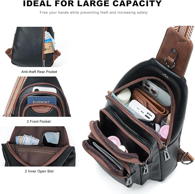 Crossbody Sling Bag for Women Men Anti Theft Cross Body Fanny Pack Belt Bag - Image 4