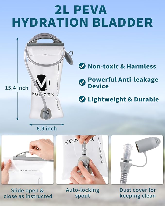 Running Hydration Vest with a 2L Water Bladder, Hydration Pack Lightweight - Image 5