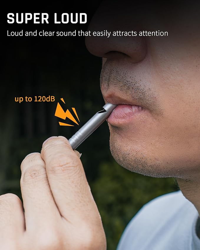 TISUR Titanium Emergency Whistle, 120db Safety Whistle - Image 4