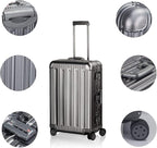 TRAVELKING All Aluminum Luggage Zipperless Hard Shell Suitcase - Image 2