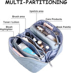 Travel Makeup Bags for Women Cosmetic Bag: Puffy Make up Bags Set of 3 - Image 3