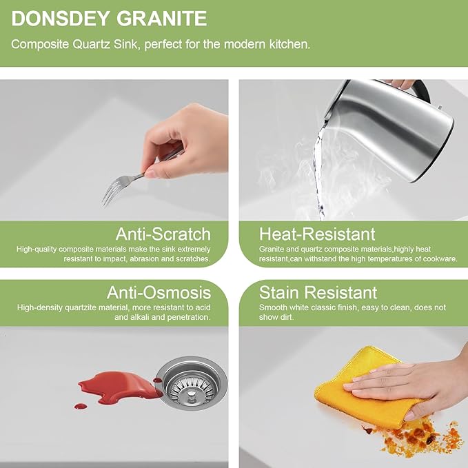 33 Granite Composite Kitchen Sink - Image 6