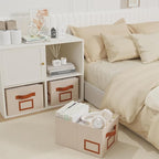 OUTBROS Foldable Storage Box for Shelves, 15.7 x 11.8 x 7.9 inch Fabric Baskets - Image 2