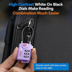 Forge TSA Approved Luggage Locks, Re-settable Combination - Image 4