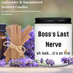 Boss Gifts,Boss Lady Gifts for Women, Men, Funny Anniversary Christmas Birthday Best Gift for Him, Her - Lavender Scented Candles