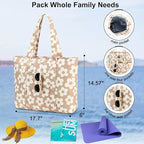 LEDAOU Beach Bags for Women, Beach Bags Waterproof Sandproof, Packable Beach - Image 8