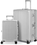 AnyZip Luggage Sets 2 Piece Aluminum Frame Carry On and Checked Suitcase PC ABS by YourBestTravelChoice