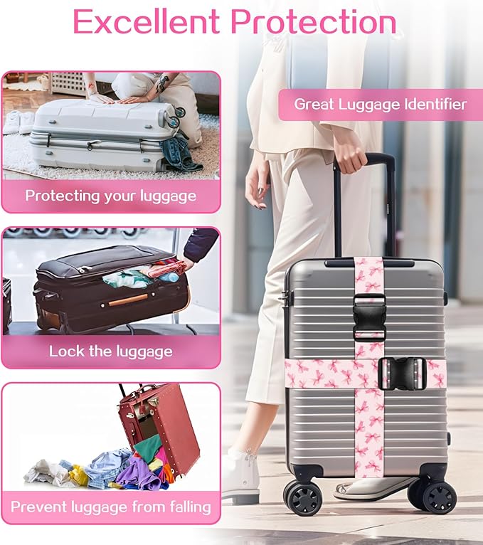 Luggage Straps for Suitcases Travel Belt Luggage Band Heavy Duty Traveling - Image 4