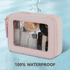 Prite Clear Makeup Bag Cosmetic Organizer Case Waterproof Travel Toiletry Bag - Image 4