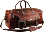 Men’s Gym Sports Overnight Weekender Bag Leather Travel Bags by HULSH-GenuineHandcraftedLeatherBags