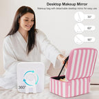 Makeup Bag With LED Mirror, Travel Makeup Case with Light up Mirror Large - Image 3