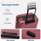 KYME Suitcase Hardshell With Double Spinner Wheels, PC+ABS TSA Lock Travel - Image 3