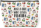 Cute Penguin Makeup Bag Penguin Gifts Penguins Party Favors Stuff Decor Funny Travel Toiletry Bag for Women Best Friends Girls Animal Penguins Lovers Daughter Sister Camping Birthday Christmas