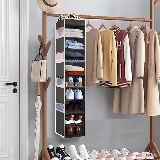 2 Pack Large-Sized Hanging Shoe Organizer 10-Shelf, Sturdy Hanging Closet - Image 2