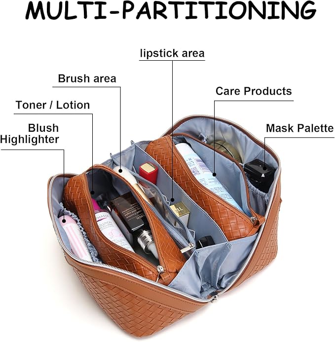 BOYATU Travel Makeup Bags for Women: 3 Pcs Large Make up Bags Set - Image 8