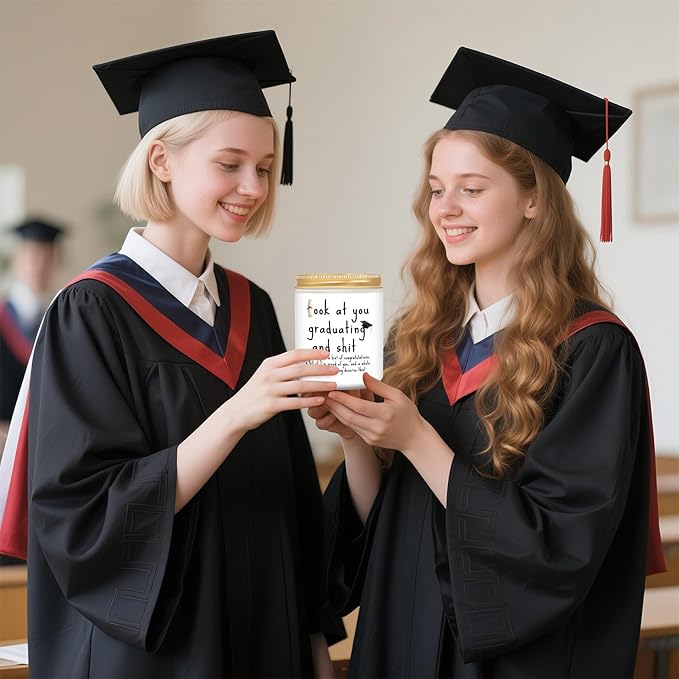 Graduation Gifts, 2025 Funny Graduation Gifts for Her Him, Best Grad High School Congratulations College Masters PhD Degree Nurse - Lavender Scented Candles