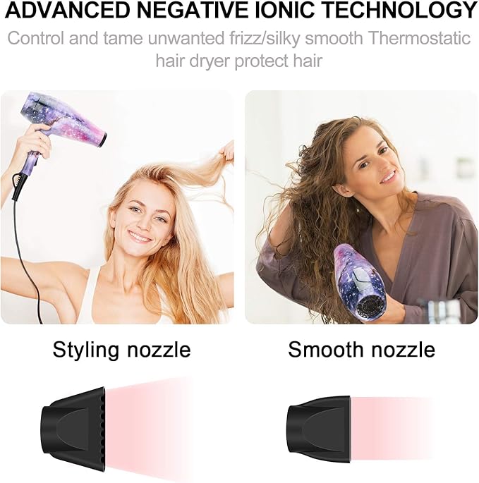 PARWIN PRO BEAUTY Hair Styling Set Valentine Gift - 1875w Professional Hair Dryer - 1 Inch Titanium Curling Iron- 1 Inch Anti-Static Hair Straightener- Negative Ionic Technology - Pack of 3