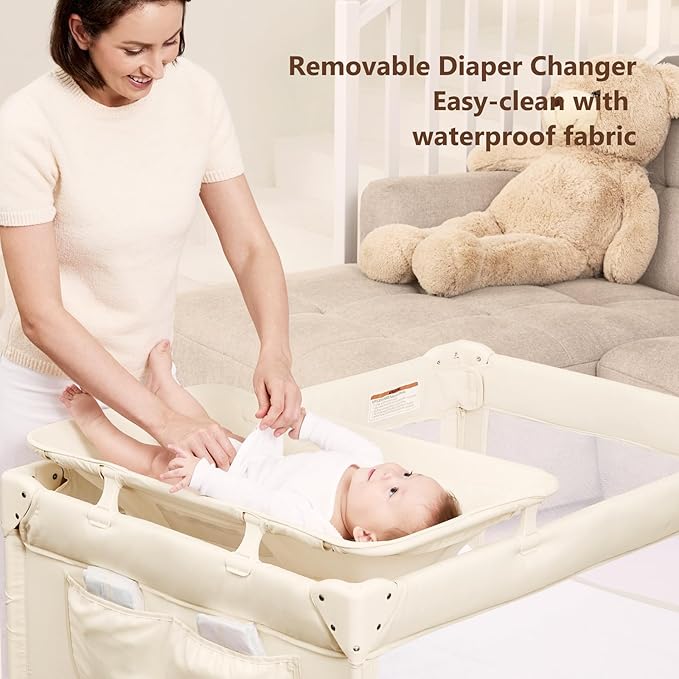 ANGELBLISS Baby Bassinet Bedside Crib, Pack and Play - Image 5