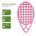 KOUPA Magic Silicone Curly Hair Brush, One Piece Twist Curl Comb for Afro Curls, Washable Hair Tool for Men Women, Pink, 2 Pieces